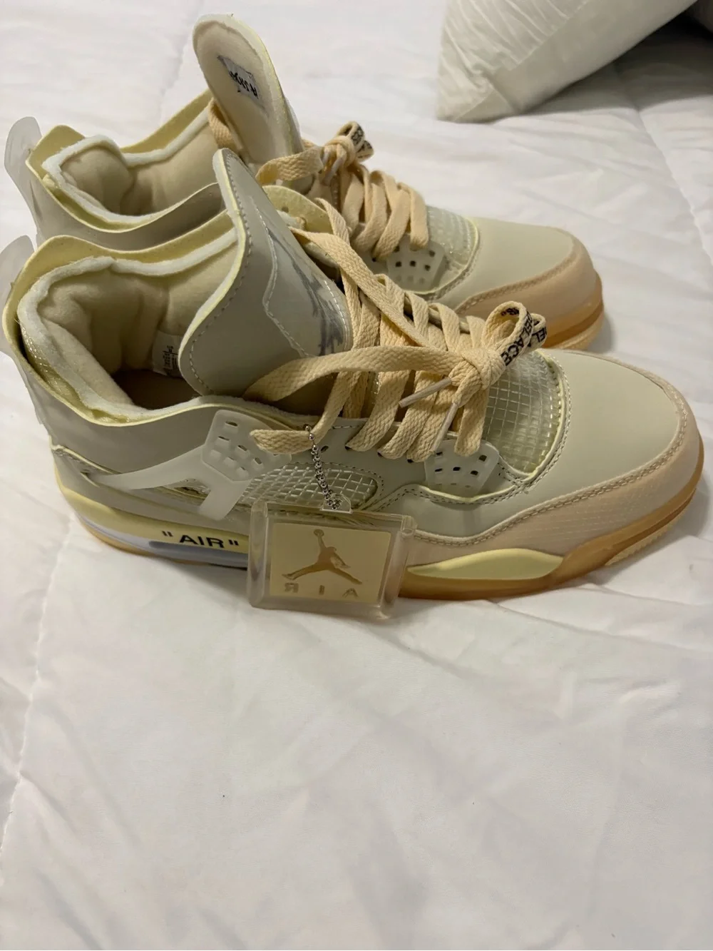 Jordan Cream/Off-White High-Top Sneakers